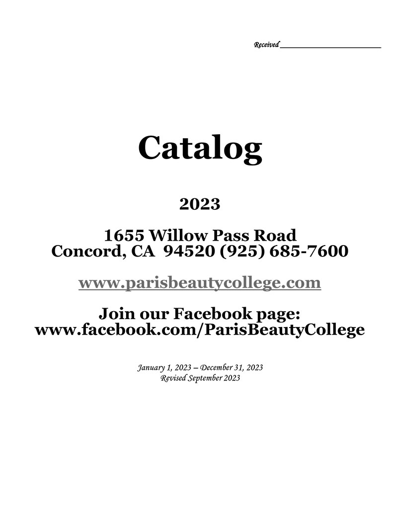 Paris Beauty College Catalog June 2023 Update