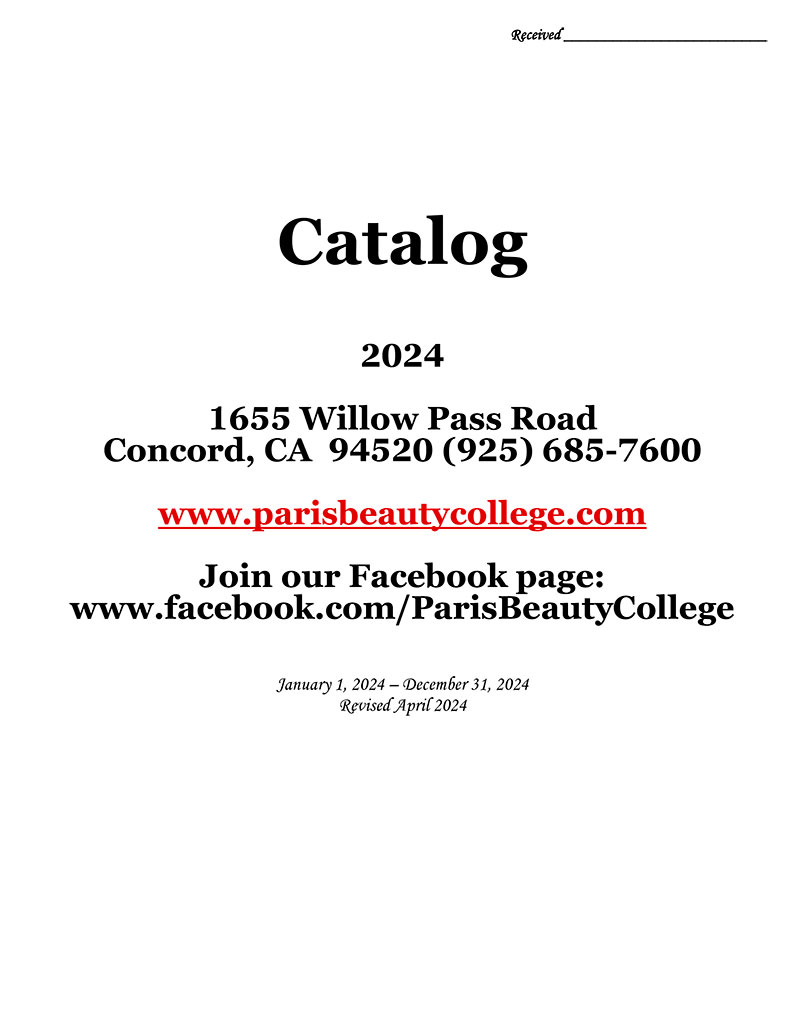 Paris Beauty College Catalog April 2024